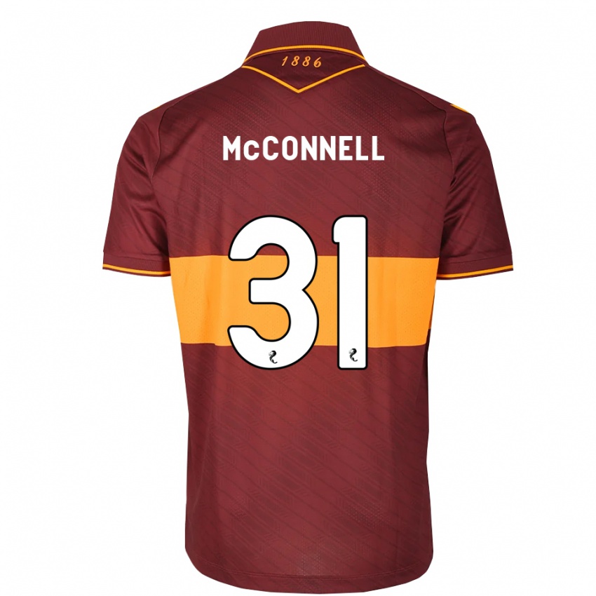 גברים Jack Mcconnell #31 כתום בורדו הרחק ג'רזי 2026/27 חולצה קצרה