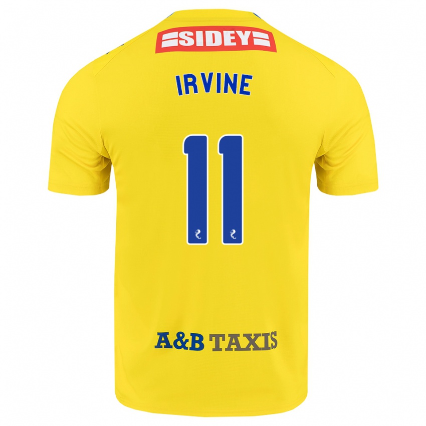 גברים Niamh Irvine #11 צהוב כחול שחור הרחק ג'רזי 2026/27 חולצה קצרה