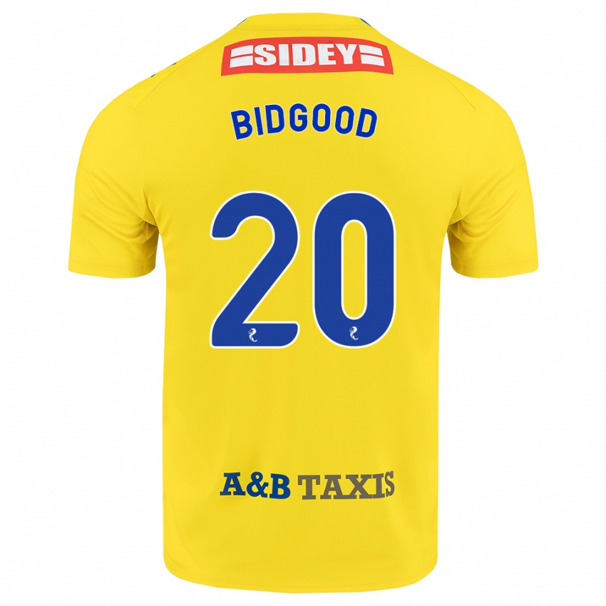 גברים Aoife Bidgood #20 צהוב כחול שחור הרחק ג'רזי 2026/27 חולצה קצרה