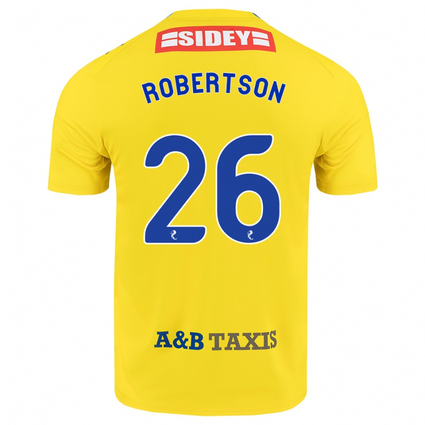גברים Rebecca Robertson #26 צהוב כחול שחור הרחק ג'רזי 2026/27 חולצה קצרה