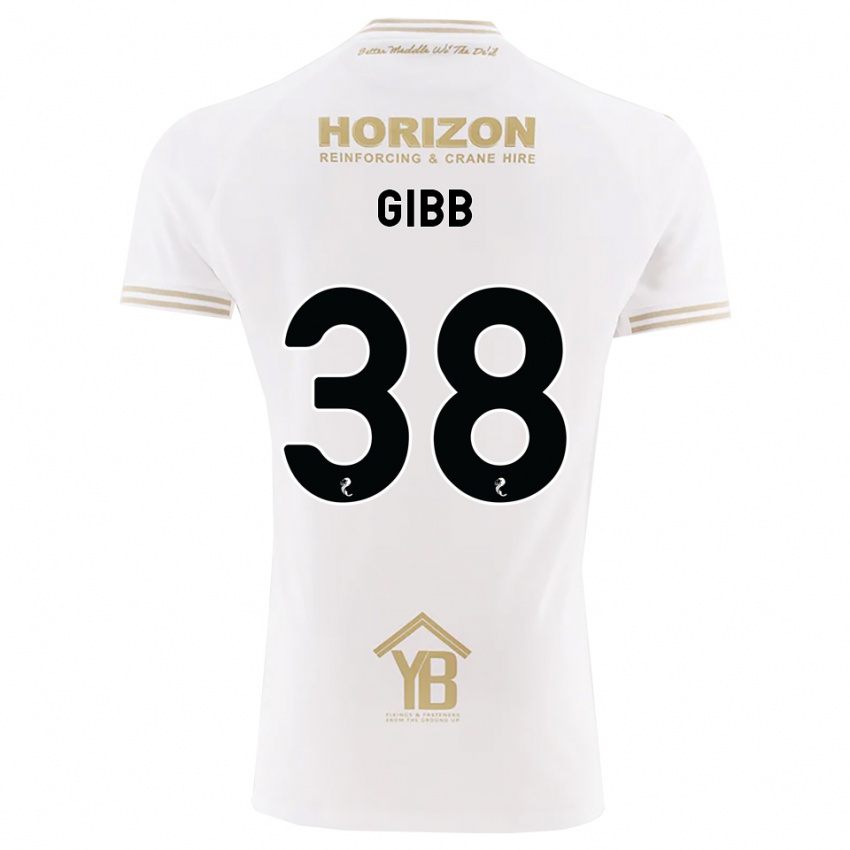 גברים Thomas Gibb #38 חיטה לבנה הרחק ג'רזי 2026/27 חולצה קצרה