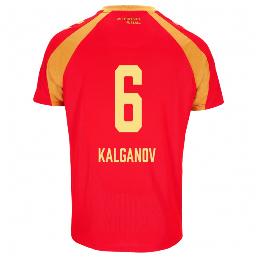 גברים Levin Kalganov #6 אדום כתום שחור הרחק ג'רזי 2026/27 חולצה קצרה
