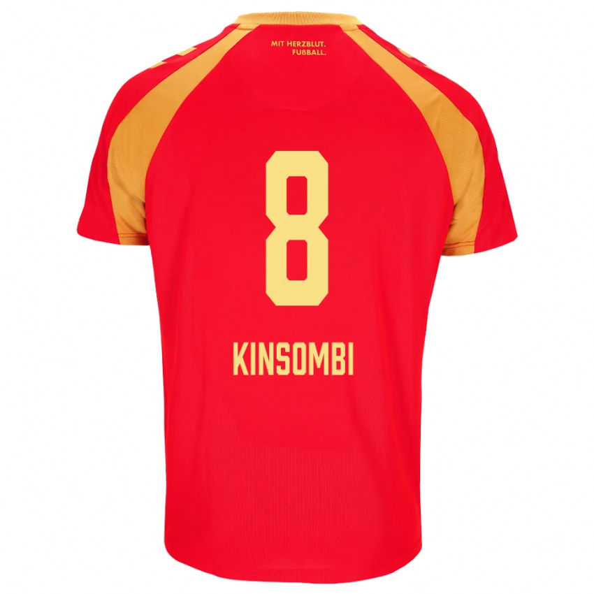 גברים David Kinsombi #8 אדום כתום שחור הרחק ג'רזי 2026/27 חולצה קצרה