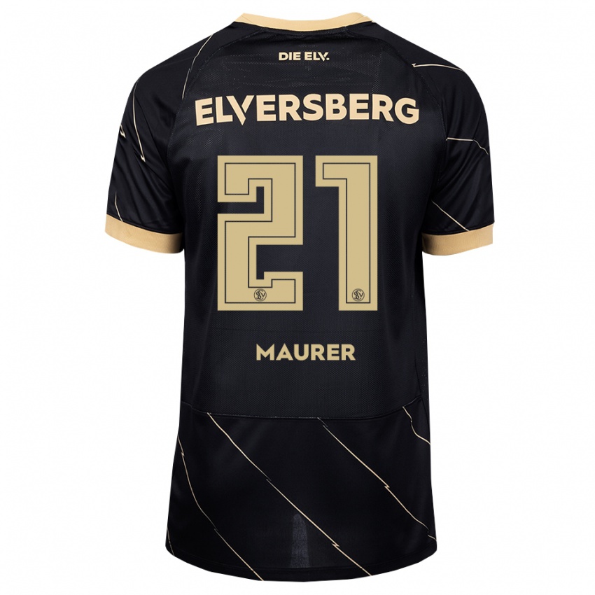 גברים Kine Maurer #21 שחור חום הרחק ג'רזי 2026/27 חולצה קצרה
