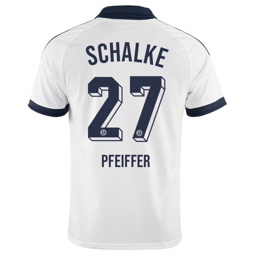 גברים Tim Pfeiffer #27 שחור לבן הרחק ג'רזי 2026/27 חולצה קצרה
