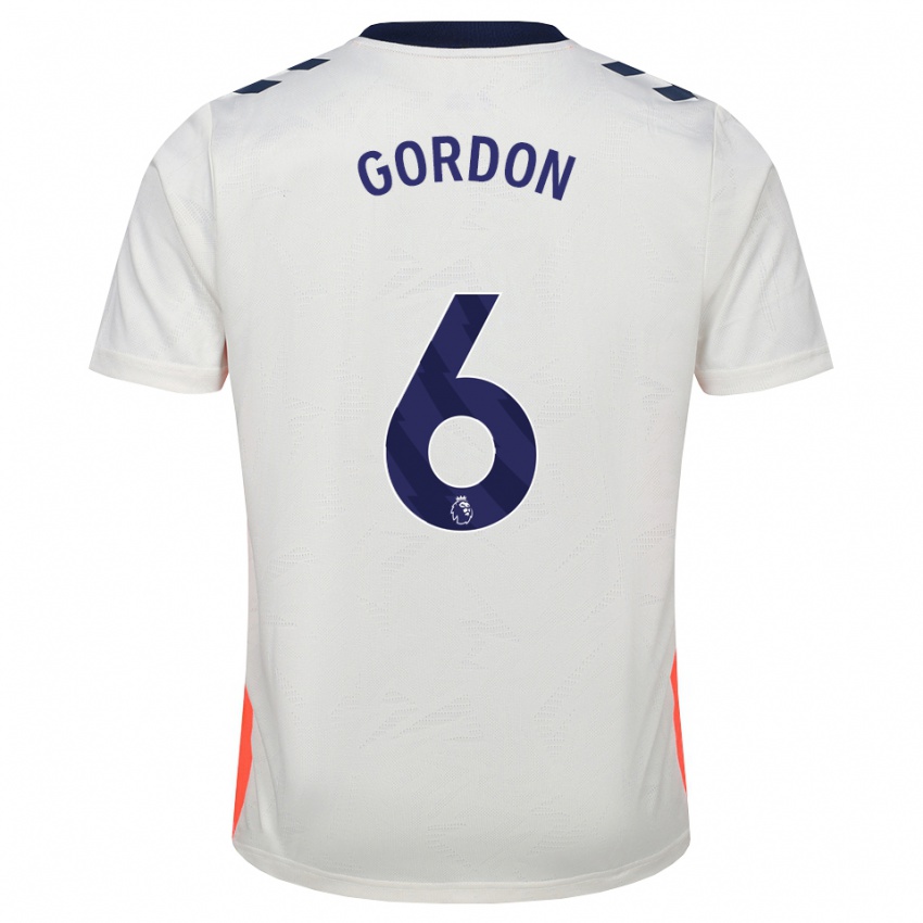 גברים Joshua Gordon #6 לבן כתום כחול מלכותי הרחק ג'רזי 2026/27 חולצה קצרה