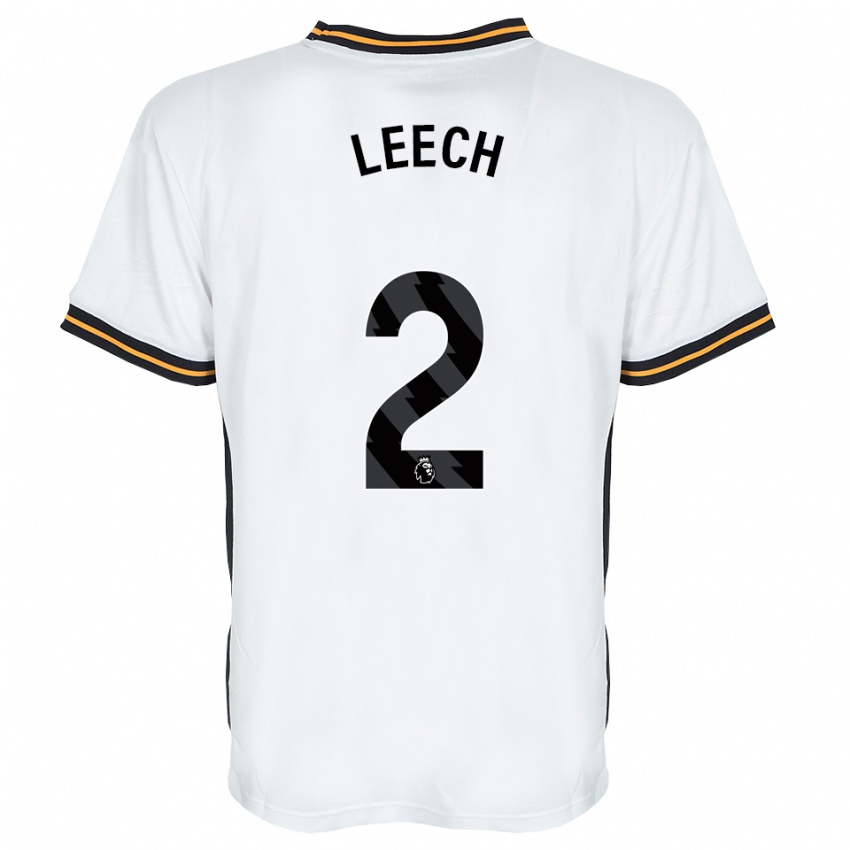 גברים Rory Leech #2 לבן כתום שחור הרחק ג'רזי 2026/27 חולצה קצרה