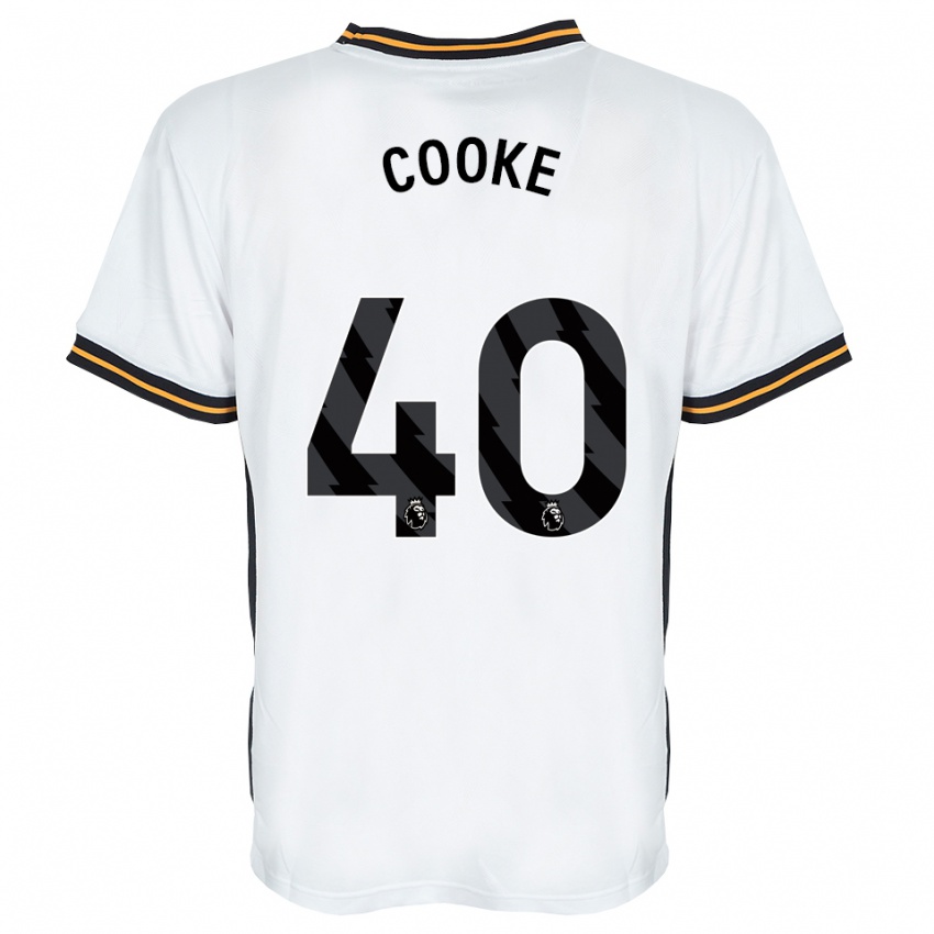 גברים Megan Cooke #40 לבן כתום שחור הרחק ג'רזי 2026/27 חולצה קצרה