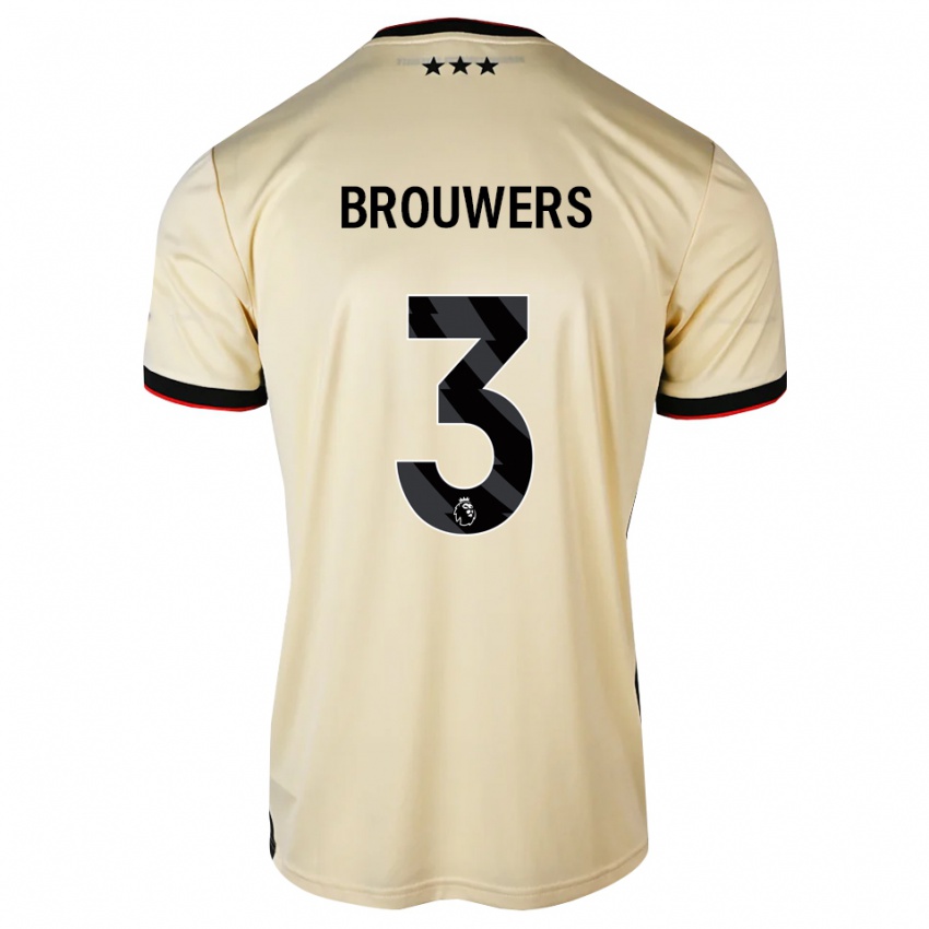 גברים Steve Brouwers #3 שיפון לימון שחור אדום הרחק ג'רזי 2026/27 חולצה קצרה