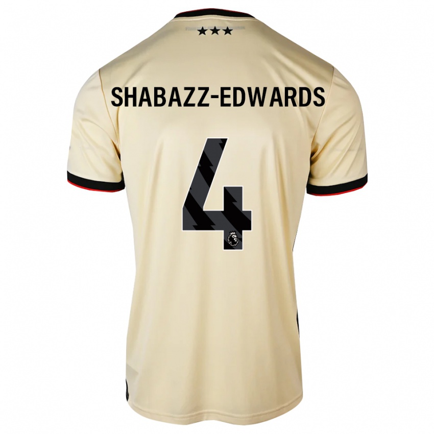 גברים Walker Shabazz-Edwards #4 שיפון לימון שחור אדום הרחק ג'רזי 2026/27 חולצה קצרה