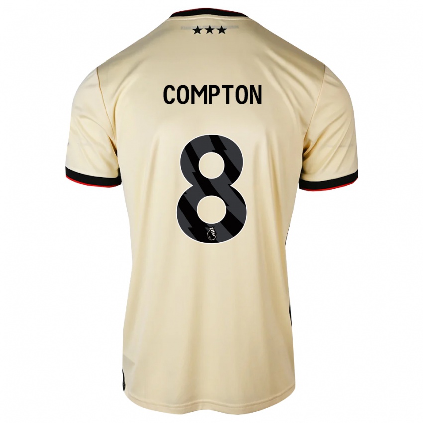גברים Charlie Compton #8 שיפון לימון שחור אדום הרחק ג'רזי 2026/27 חולצה קצרה