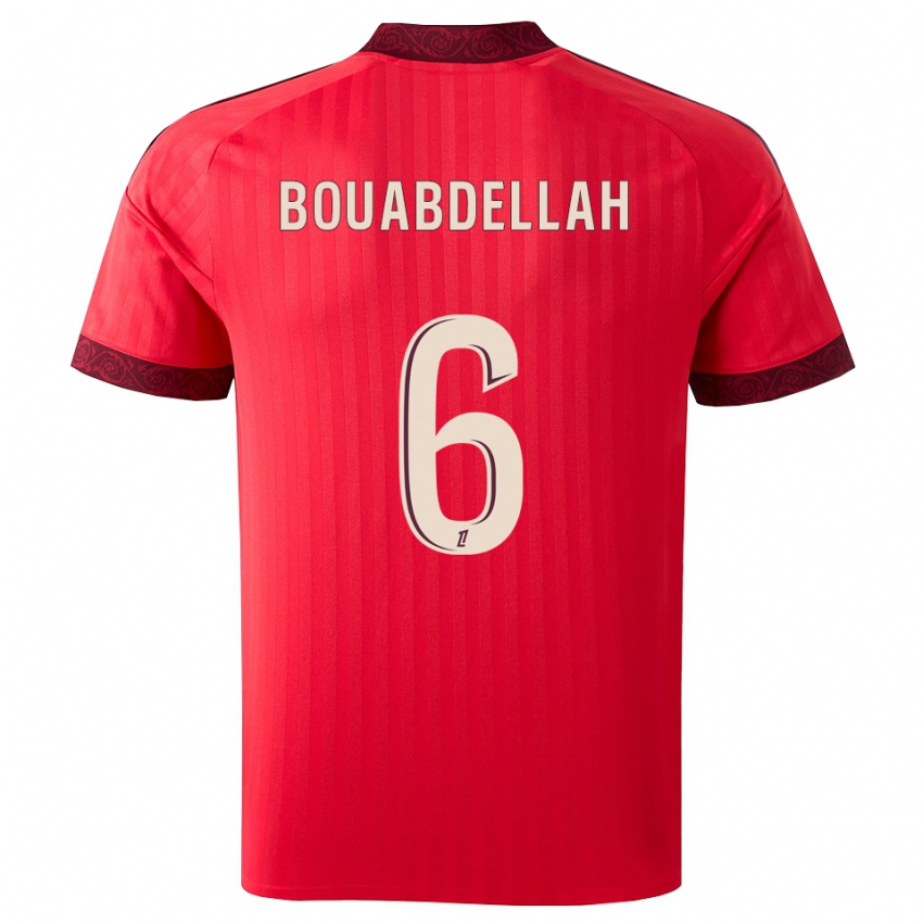 גברים Jalis Bouabdellah #6 בורגונדי אדום לבן הרחק ג'רזי 2026/27 חולצה קצרה