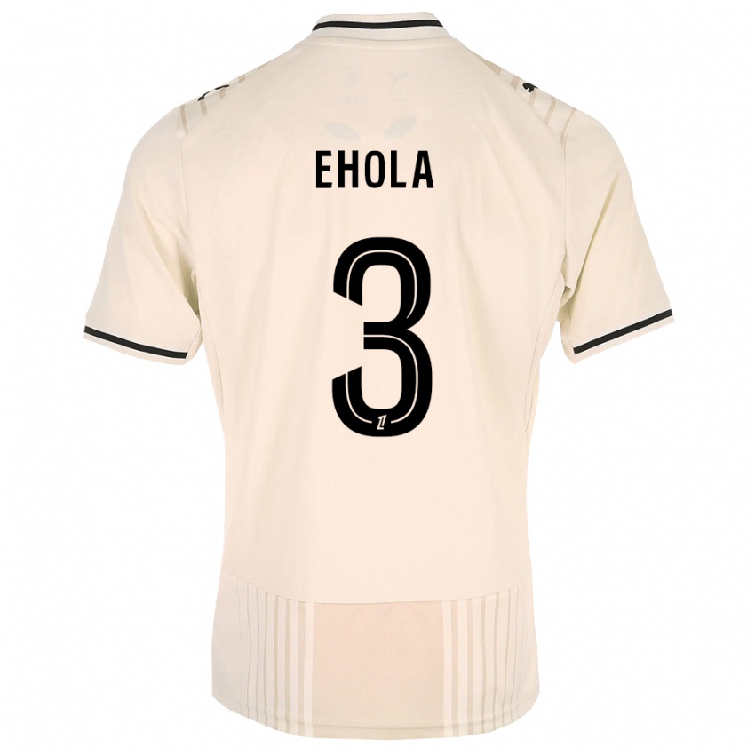 גברים Ange Ehola #3 תחרה ישנה שחור לבן עתיק הרחק ג'רזי 2026/27 חולצה קצרה