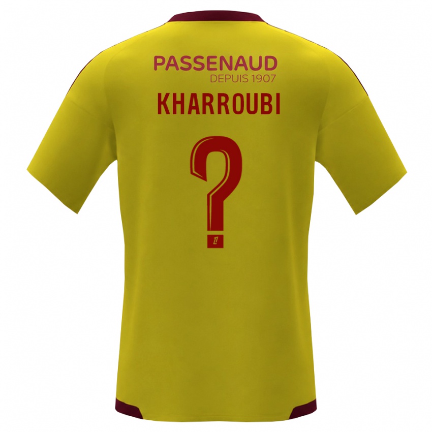גברים Adnane Kharroubi #0 צהוב אדום ירוק הרחק ג'רזי 2026/27 חולצה קצרה
