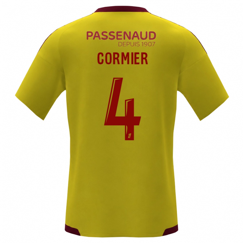 גברים Leny Cormier #4 צהוב אדום ירוק הרחק ג'רזי 2026/27 חולצה קצרה