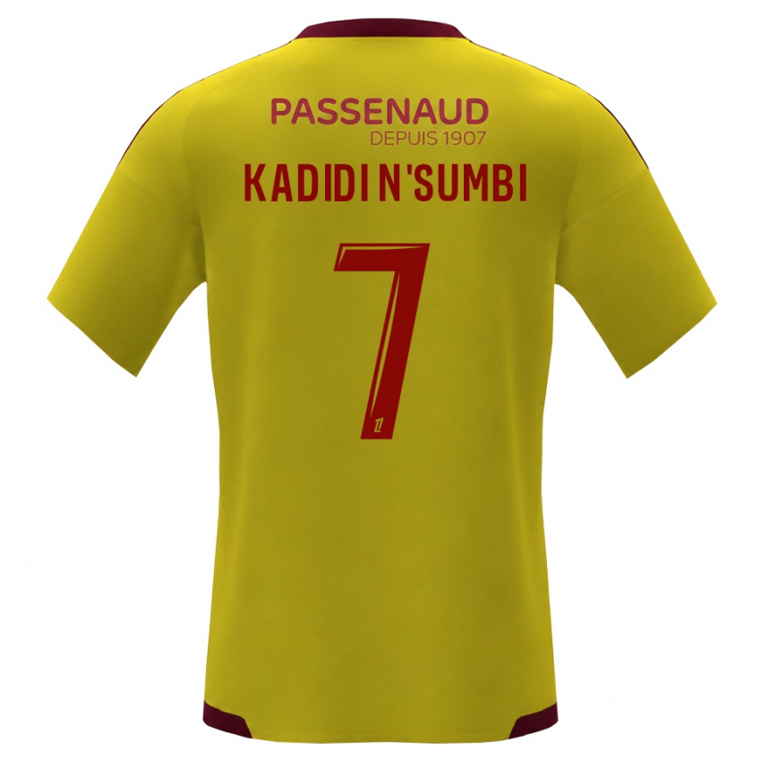 גברים Andy Junior Kadidi N'sumbi #7 צהוב אדום ירוק הרחק ג'רזי 2026/27 חולצה קצרה