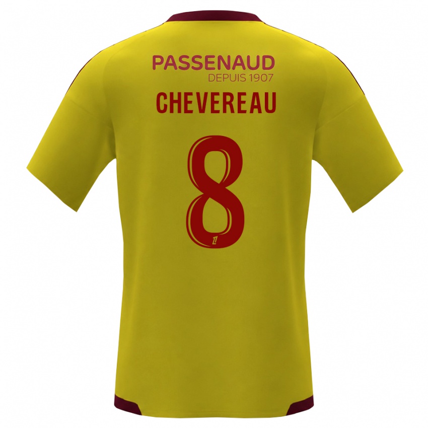 גברים Arthur Chevereau #8 צהוב אדום ירוק הרחק ג'רזי 2026/27 חולצה קצרה
