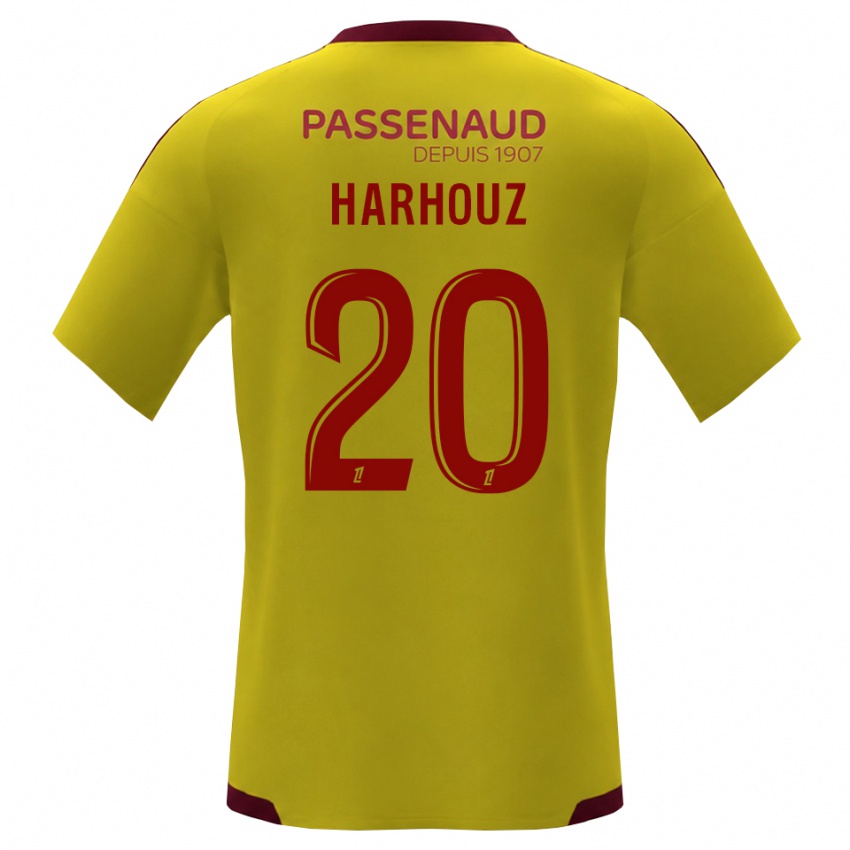 גברים William Harhouz #20 צהוב אדום ירוק הרחק ג'רזי 2026/27 חולצה קצרה