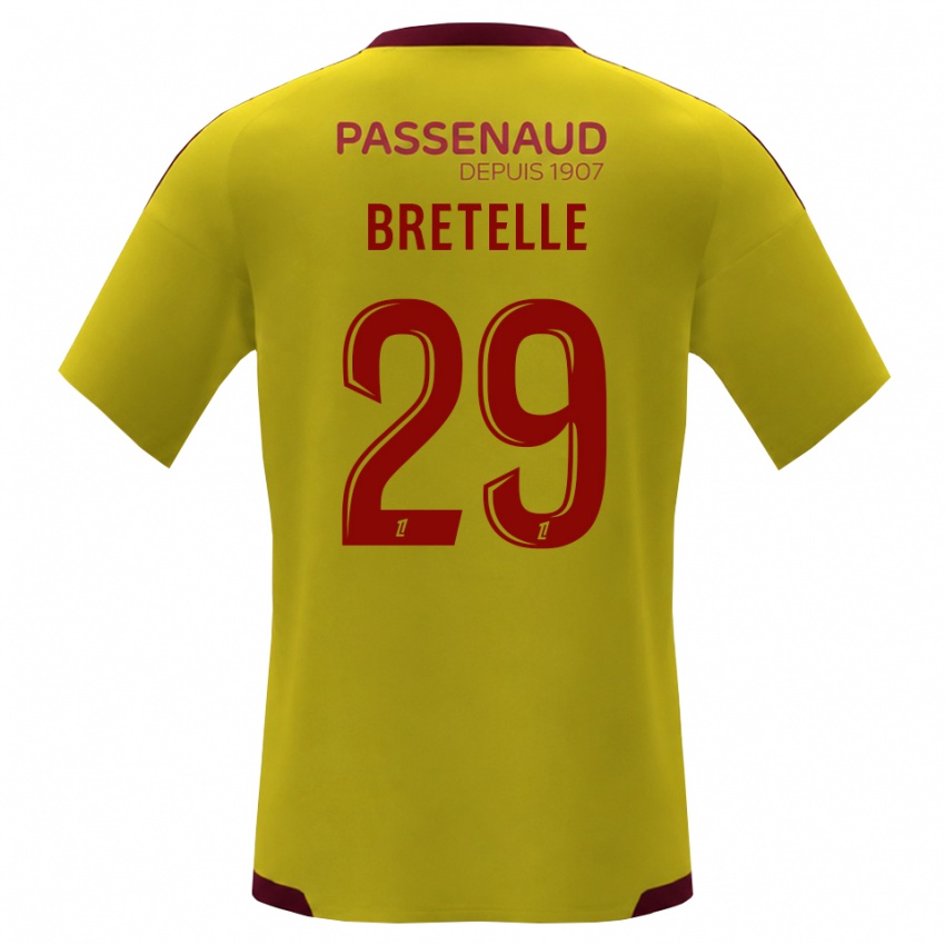גברים Lucas Bretelle #29 צהוב אדום ירוק הרחק ג'רזי 2026/27 חולצה קצרה