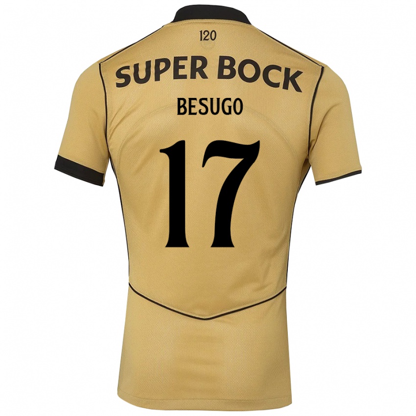 גברים Neuza Besugo #17 זהב שחור הרחק ג'רזי 2026/27 חולצה קצרה