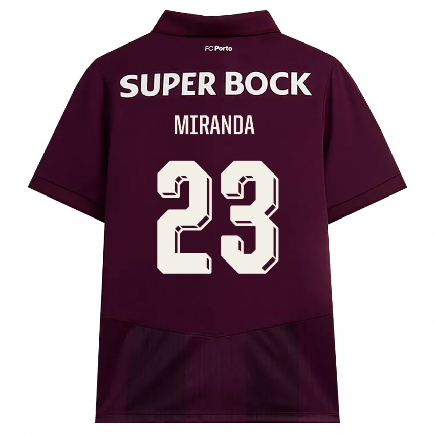 גברים João Miranda #23 בורדו לבן הרחק ג'רזי 2026/27 חולצה קצרה