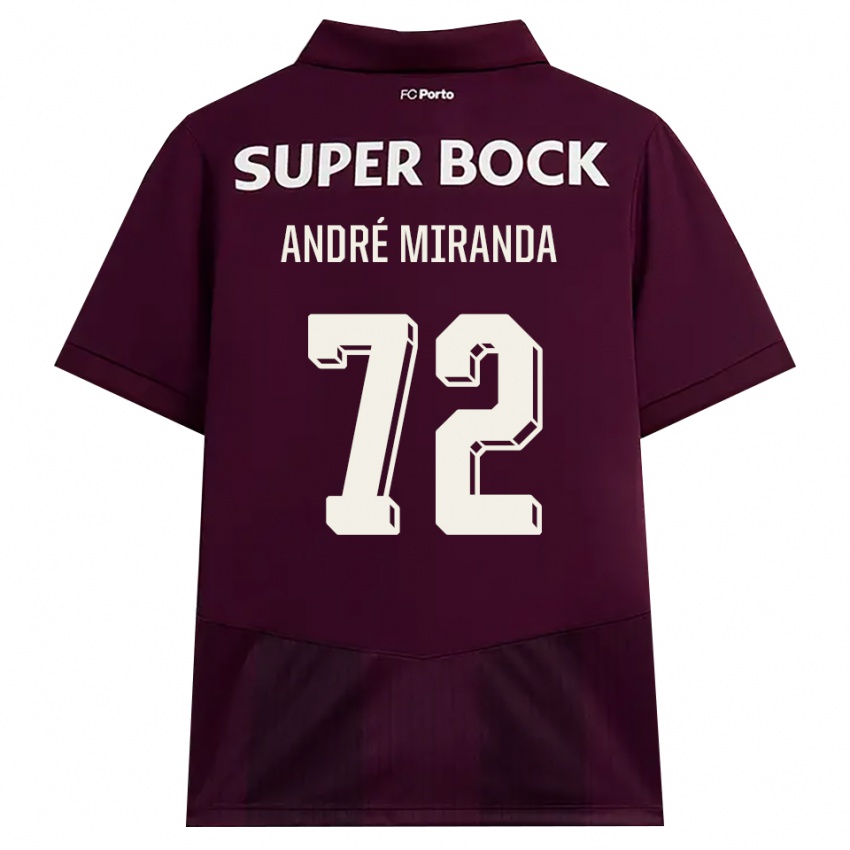 גברים André Miranda #72 בורדו לבן הרחק ג'רזי 2026/27 חולצה קצרה
