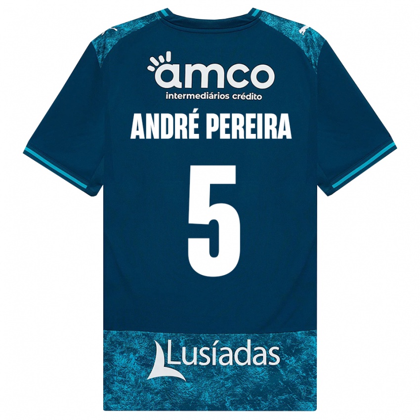 גברים João André Pereira #5 אפור כהה טורקיז בינוני הרחק ג'רזי 2026/27 חולצה קצרה