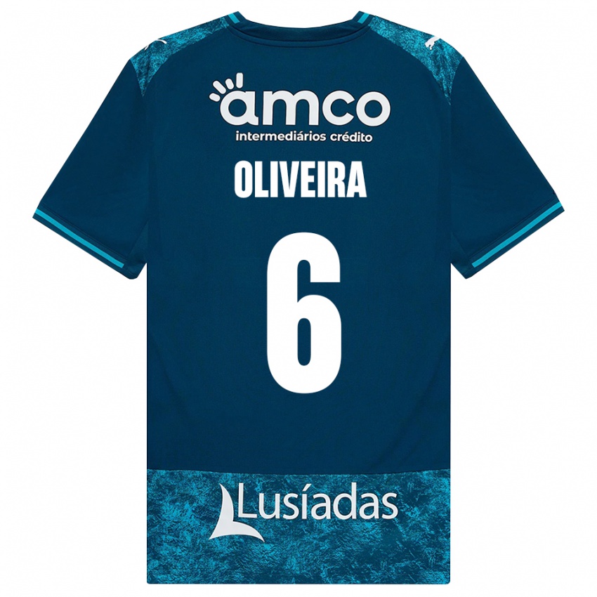 גברים Afonso Oliveira #6 אפור כהה טורקיז בינוני הרחק ג'רזי 2026/27 חולצה קצרה