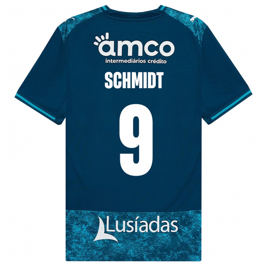 גברים Malu Schmidt #9 אפור כהה טורקיז בינוני הרחק ג'רזי 2026/27 חולצה קצרה