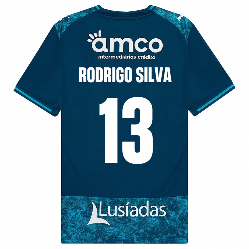 גברים Rodrigo Silva #13 אפור כהה טורקיז בינוני הרחק ג'רזי 2026/27 חולצה קצרה