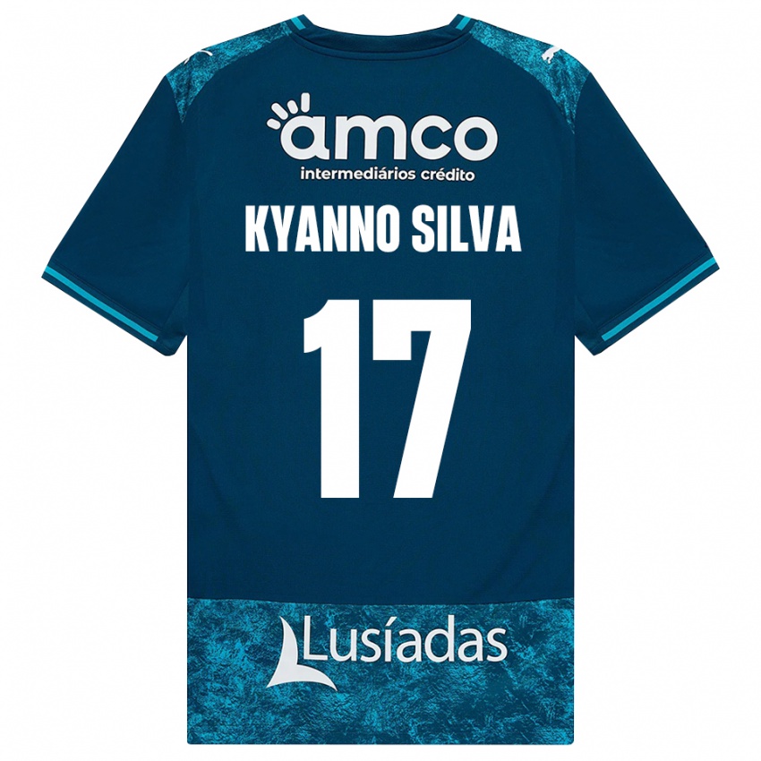 גברים Kyanno Silva #17 אפור כהה טורקיז בינוני הרחק ג'רזי 2026/27 חולצה קצרה
