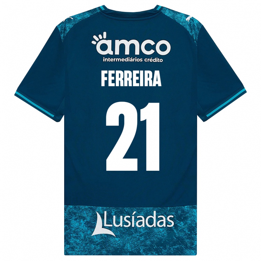 גברים Ana Carolina Ferreira #21 אפור כהה טורקיז בינוני הרחק ג'רזי 2026/27 חולצה קצרה