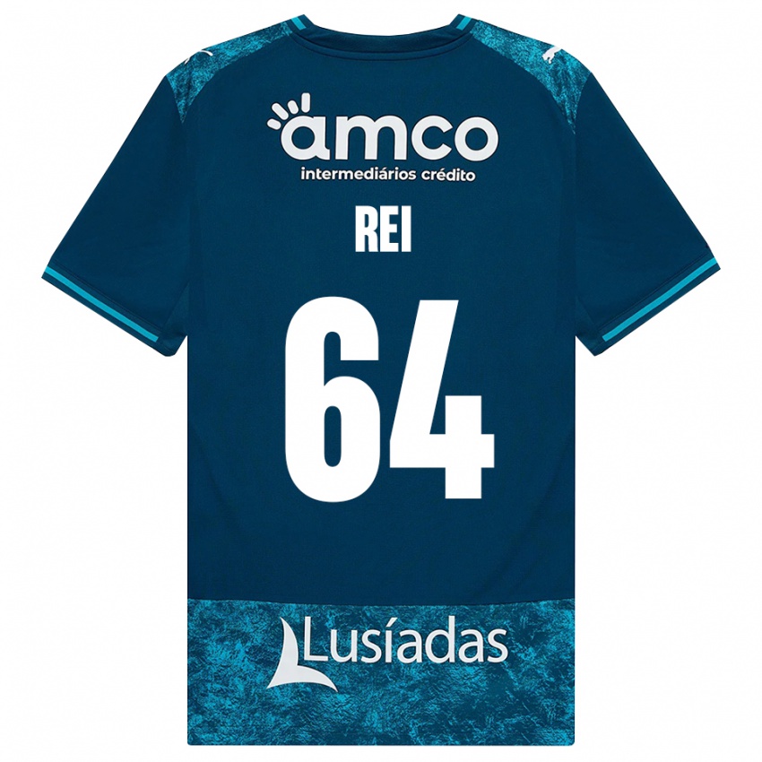 גברים Ricardo Rei #64 אפור כהה טורקיז בינוני הרחק ג'רזי 2026/27 חולצה קצרה