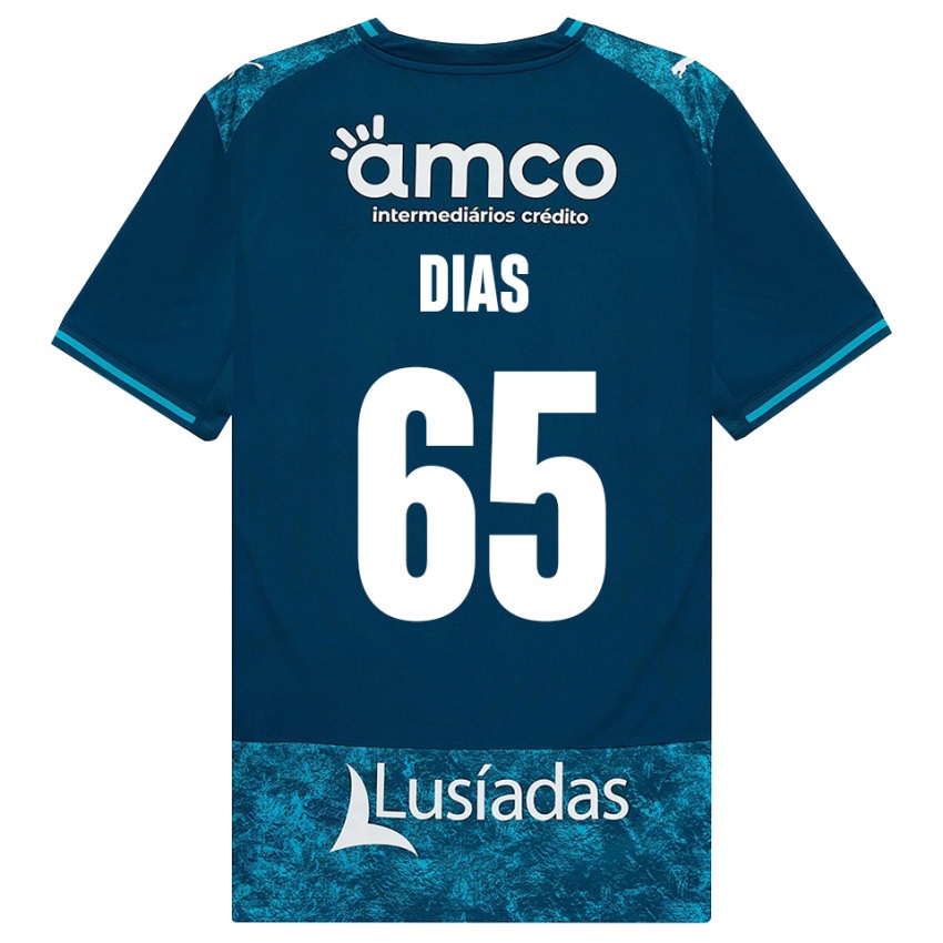 גברים Leandro Dias #65 אפור כהה טורקיז בינוני הרחק ג'רזי 2026/27 חולצה קצרה