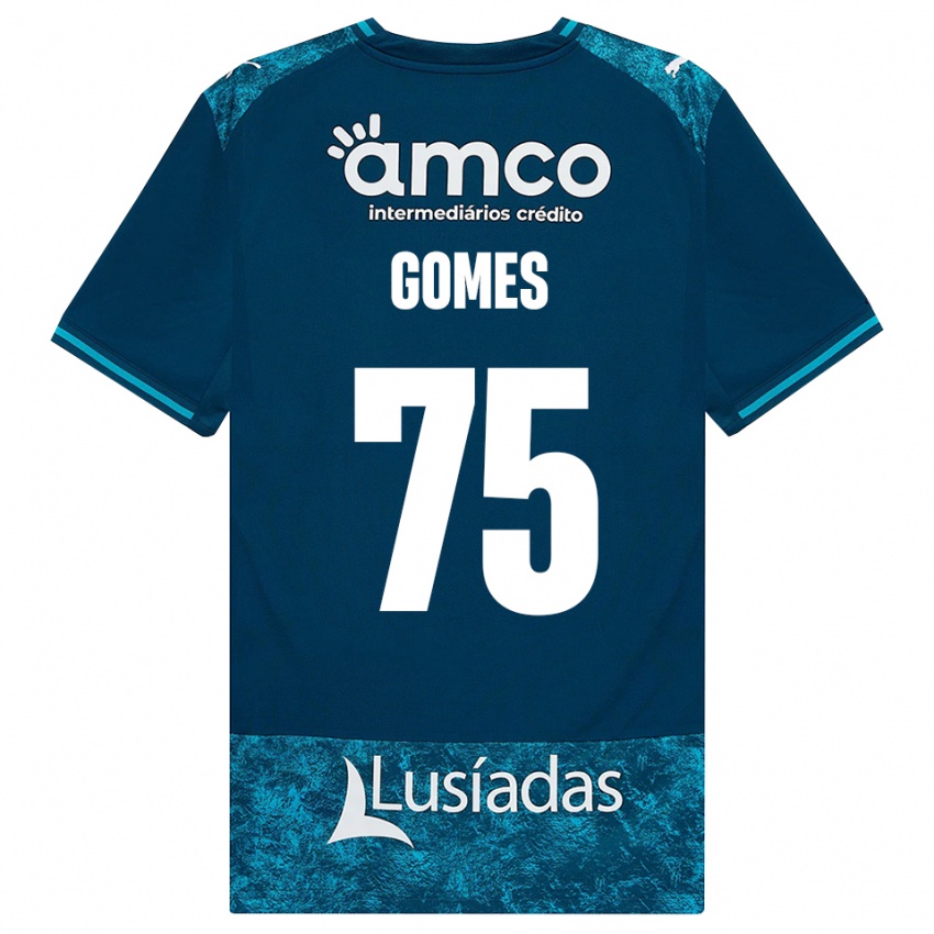 גברים Tomás Gomes #75 אפור כהה טורקיז בינוני הרחק ג'רזי 2026/27 חולצה קצרה