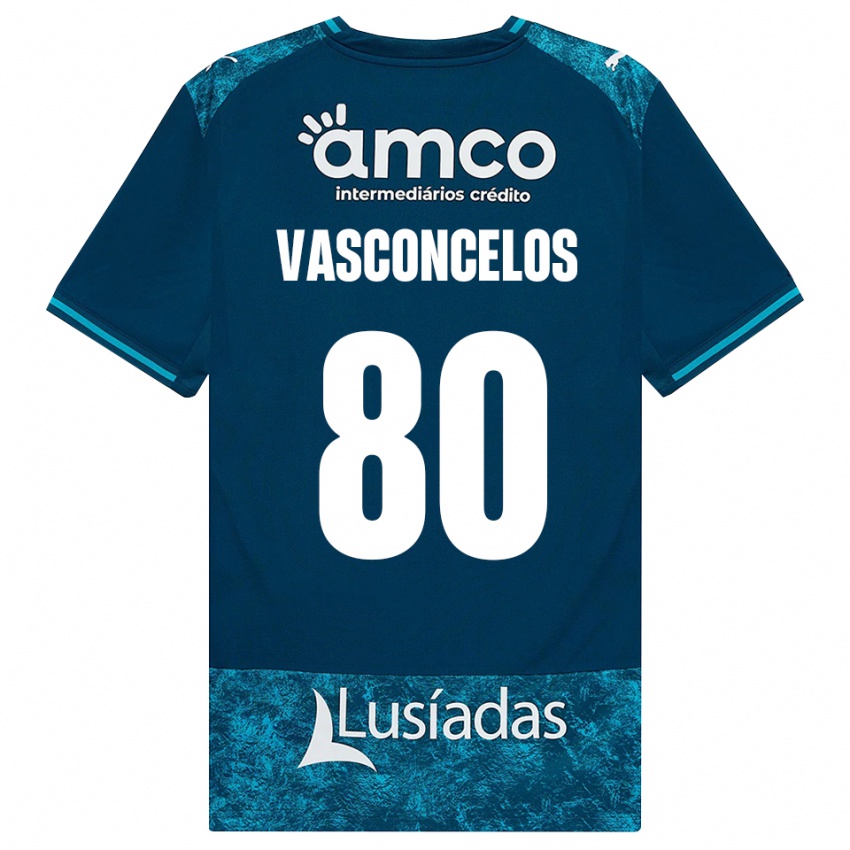 גברים Vasconcelos #80 אפור כהה טורקיז בינוני הרחק ג'רזי 2026/27 חולצה קצרה