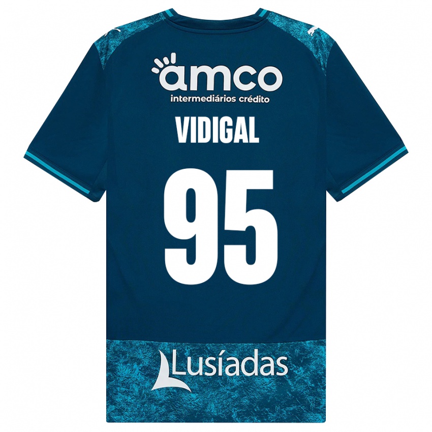 גברים Sandro Vidigal #95 אפור כהה טורקיז בינוני הרחק ג'רזי 2026/27 חולצה קצרה