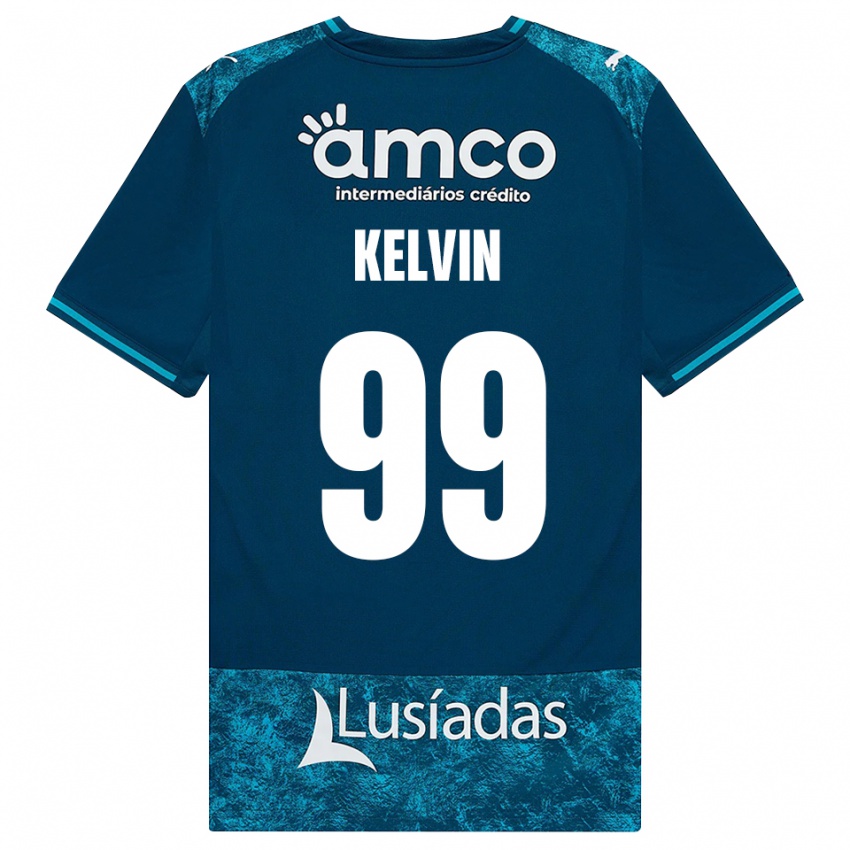 גברים Kauan Kelvin #99 אפור כהה טורקיז בינוני הרחק ג'רזי 2026/27 חולצה קצרה