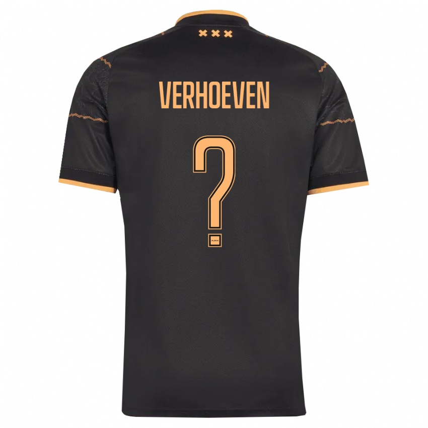 גברים Milan Verhoeven #0 שחור כתום הרחק ג'רזי 2026/27 חולצה קצרה