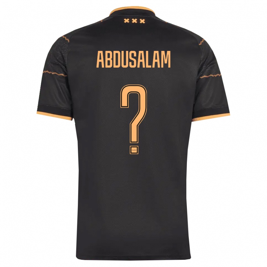 גברים Musabe Abdusalam #0 שחור כתום הרחק ג'רזי 2026/27 חולצה קצרה