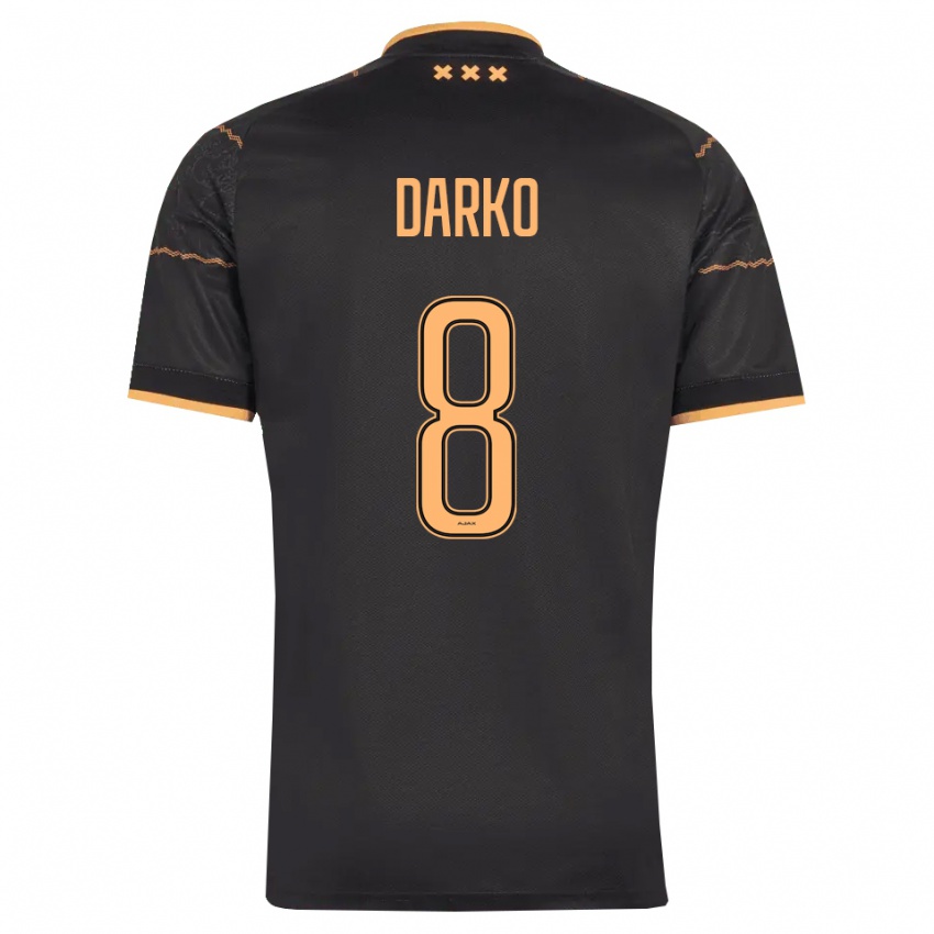 גברים Denzel Darko #8 שחור כתום הרחק ג'רזי 2026/27 חולצה קצרה