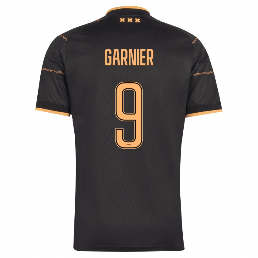 גברים Roméo Garnier #9 שחור כתום הרחק ג'רזי 2026/27 חולצה קצרה