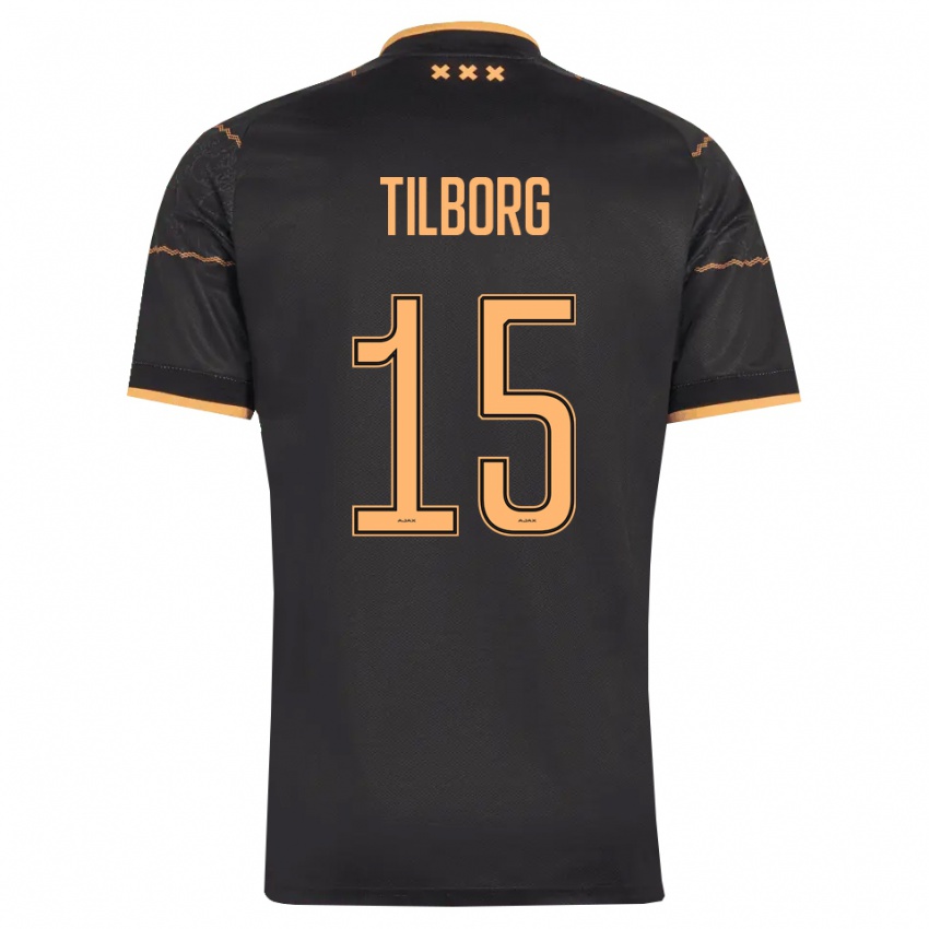 גברים Sesynijo Tilborg #15 שחור כתום הרחק ג'רזי 2026/27 חולצה קצרה