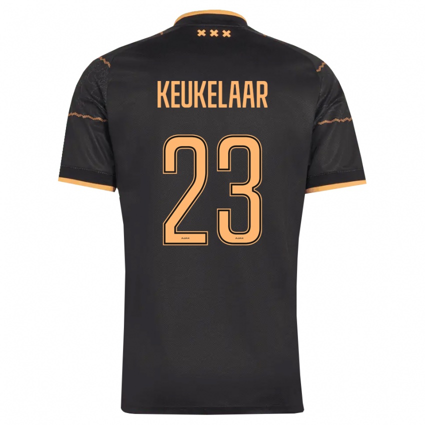גברים Lotte Keukelaar #23 שחור כתום הרחק ג'רזי 2026/27 חולצה קצרה