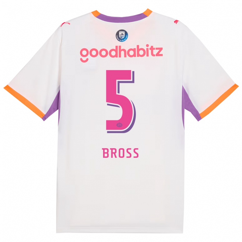 גברים Melanie Bross #5 לבן סגול כתום הרחק ג'רזי 2026/27 חולצה קצרה
