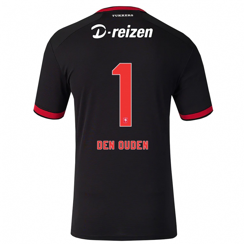 גברים Jim Den Ouden #1 אדום לבן שחור הרחק ג'רזי 2026/27 חולצה קצרה