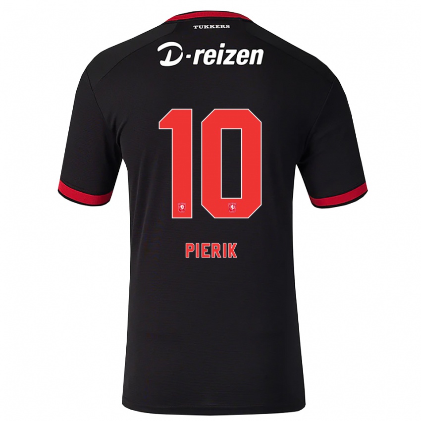 גברים Milan Pierik #10 אדום לבן שחור הרחק ג'רזי 2026/27 חולצה קצרה