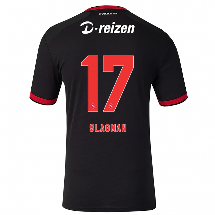 גברים Thom Slagman #17 אדום לבן שחור הרחק ג'רזי 2026/27 חולצה קצרה