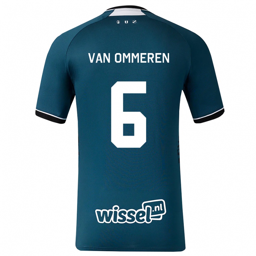 גברים Jaygo Van Ommeren #6 אפור כהה לבן הרחק ג'רזי 2026/27 חולצה קצרה