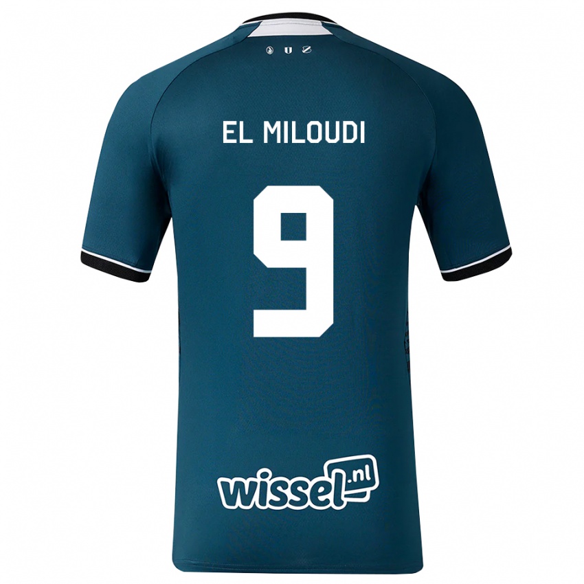 גברים Rayan El Miloudi #9 אפור כהה לבן הרחק ג'רזי 2026/27 חולצה קצרה